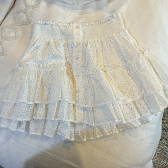 Poupette St. Barth White Eyelet Matching Set Size S/M - Picture 2 of 5